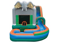 Jungle Jump N Splash Slide Inflatable Jumping Castle Combo