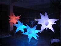 Hanging Inflatable Decoration Star with 16 Colors LED Light