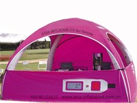 Screen Print Air Sealed Pink Inflatable X-Gloo Tent with half wall