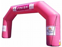 Custom 25 Foot Pink Color Inflatable Race Angle Arch