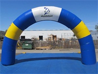 20 Foot Air Sealed Blue Round Inflatable Standard Arch