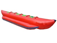 Single Tube 5 Seats Inflatable Red Banana Boat for Sales Promotions