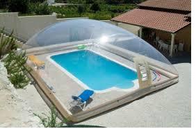 Inflatable clear dome for swimming pool