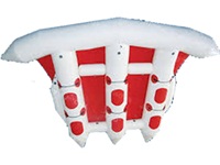 New Attactive White Color Inflatable Flying Fish Boat for Retails