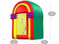 High Quality Digitally Printed Inflatable Jukebox Cash Cube Machine