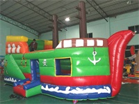 Durable Inflatable Pirate Ship Moonwalk