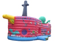 Inflatable Octopus Pirate Ship Slide