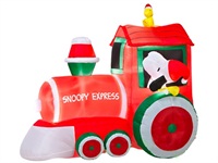 Snoopy Woodstock Train Gemmy Airblown Christmas Inflatables