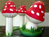 LED Light Inflatable Mushrooms Stage Decoration 10 Foot High