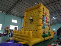 New Style Yellow Color Jungle Inflatable Rock Climbing Wall for Sale