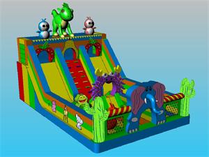 Dino Slide and Elephant Bounce​ Inflatable ​Combo