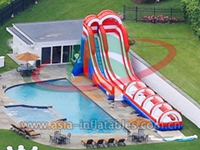 Giant Back Yard Water Slide With Slip N Slide