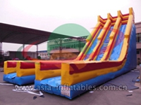 Amusement Two Lane Inflatable Dry Slide