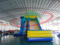 Inflatable Water Slide With Rock Climb Wall