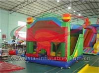 Inflatable Moonwalk And Slide Combo