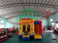 3 In 1 Inflatable Birthday Cake Bouncer With Slide