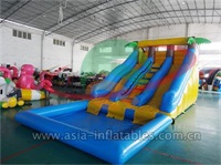 Inflatable Yellow Palm Tree Water Slide Combo