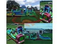 Outdoor Inflatable Race Bouncy Game , Inflatable Obstacle Course Race For Sale