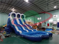 Inflatable Trio Lane Water Slide With Pool