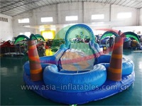 Inflatable Palm Tree Water Slide With Pool