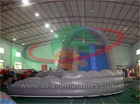 Inflatable Wild Rapids Dual lane Curved Slide
