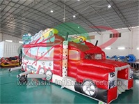 Inflatable Red Truck Bouncer Moonwalk