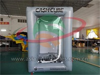 Cutomized Grey Inflatable Cash Booth Money Cube