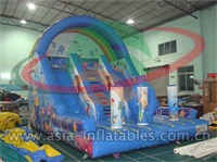 Inflatable Dry Slie With Hitting Pillars