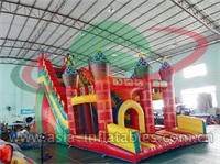 Inflatable Red Castle Slide For Park