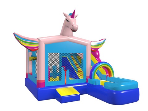 Inflatable Unicorn Bouncer House Sparkling Inflatable Bouncer