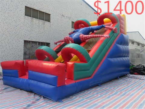 Inflatable Bouncy Castle Slide Spide Man Slide for Sale