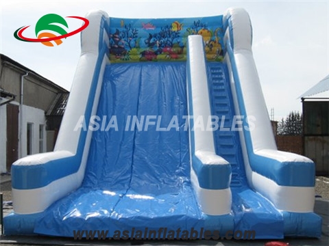 Inflatable Single Lane Blue Slide
