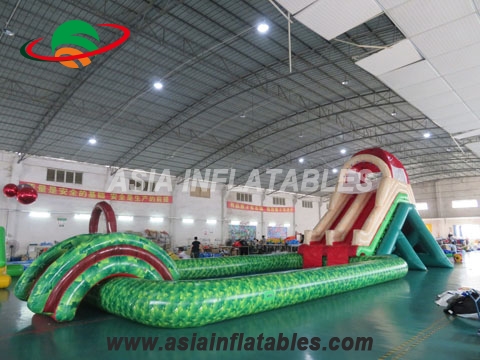 2017 Hot Sales Amusing Inflatable Water Park with Pirate Ship Water Slide