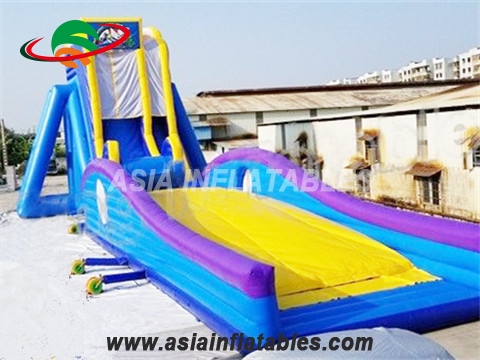 Pvc tarpaulin crazing funny giant inflatable water slide flying slide for adults
