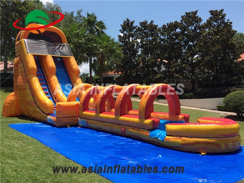 Special design lava rush inflatable slip n slide inflatable pool slide