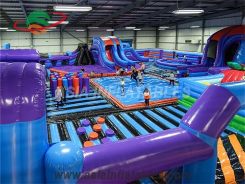 Extreme Inflatable Trampoline Obstacles Amusement Park
