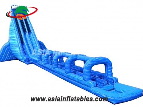 42 foot Blue Crush Inflatable Run N Splash Slide Combo