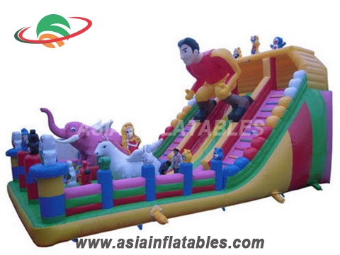 Inflatable Human Racing Small Slide with Fun City