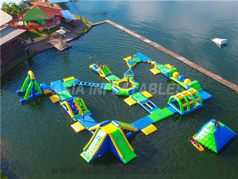 120 People Aqua Inflatable Water Park for Cable Park
