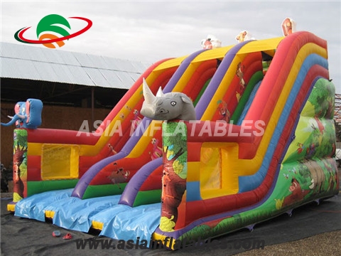 Inflatable Jungle Dual Lane Slide