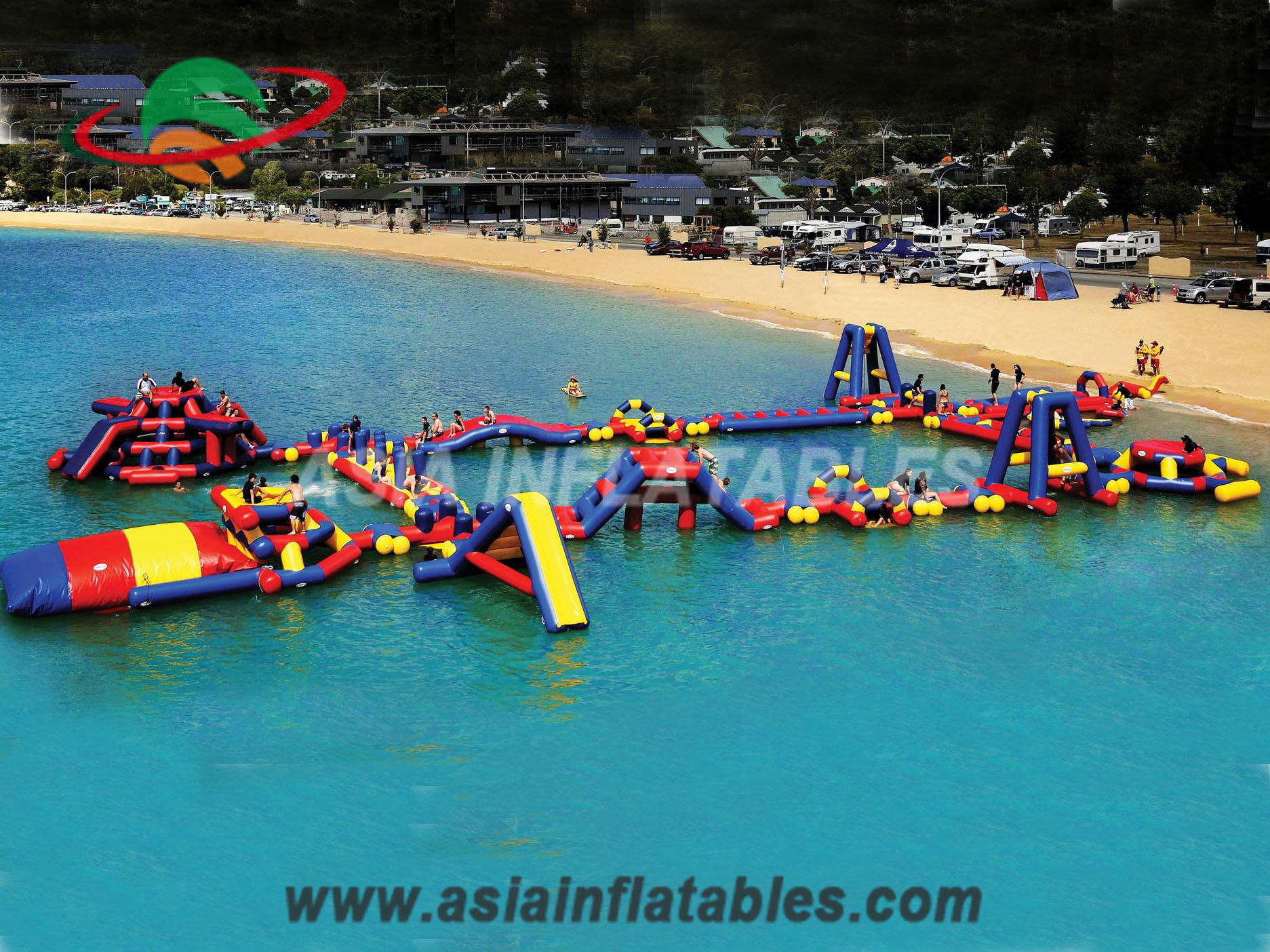 The Biggest Inflatable Water Park Floating Island Platform